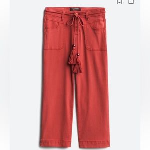 Liverpool Size 14 Kendall Belted Crop Wide Leg Pant